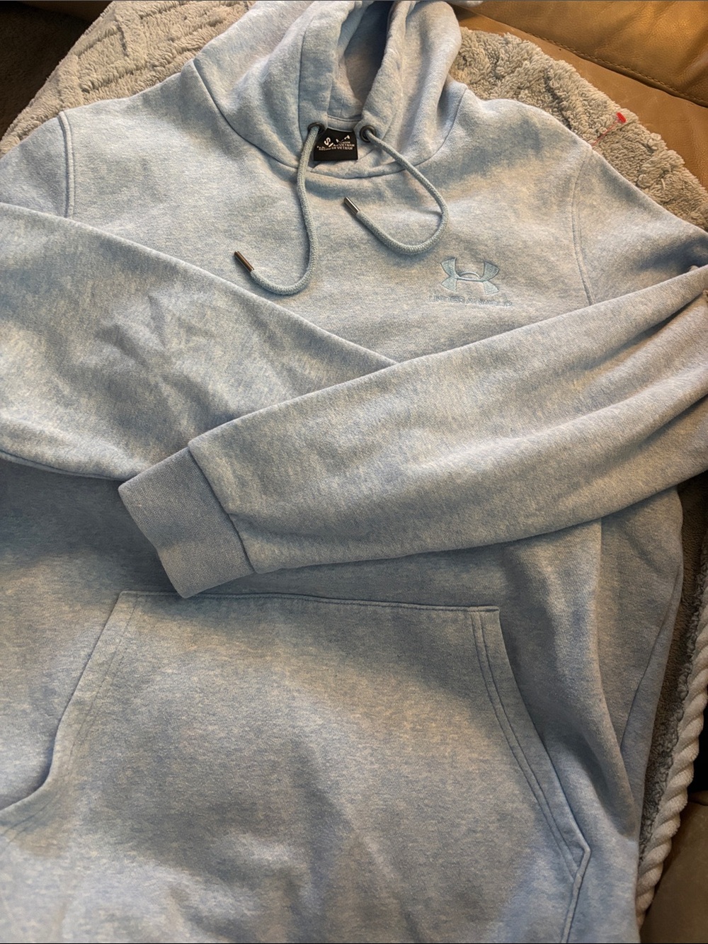 Under Armour Men's Light Heather Blue Pullover Hoodie